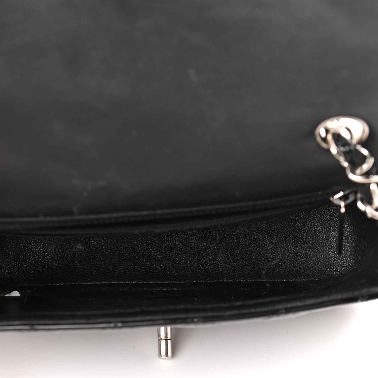 Chanel Patent Calfskin Quilted Mini Rectangular Flap Black 5 of 9