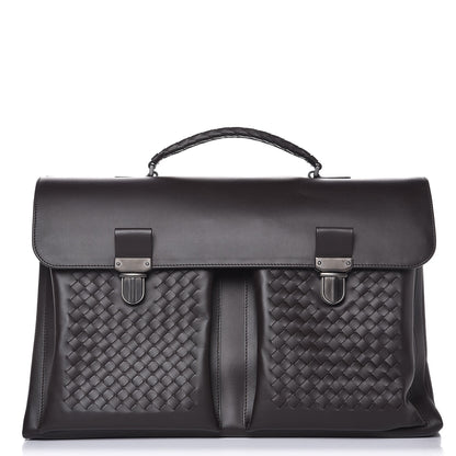 Bottega Veneta Calfskin Intrecciato Briefcase Ebano 1 of 19