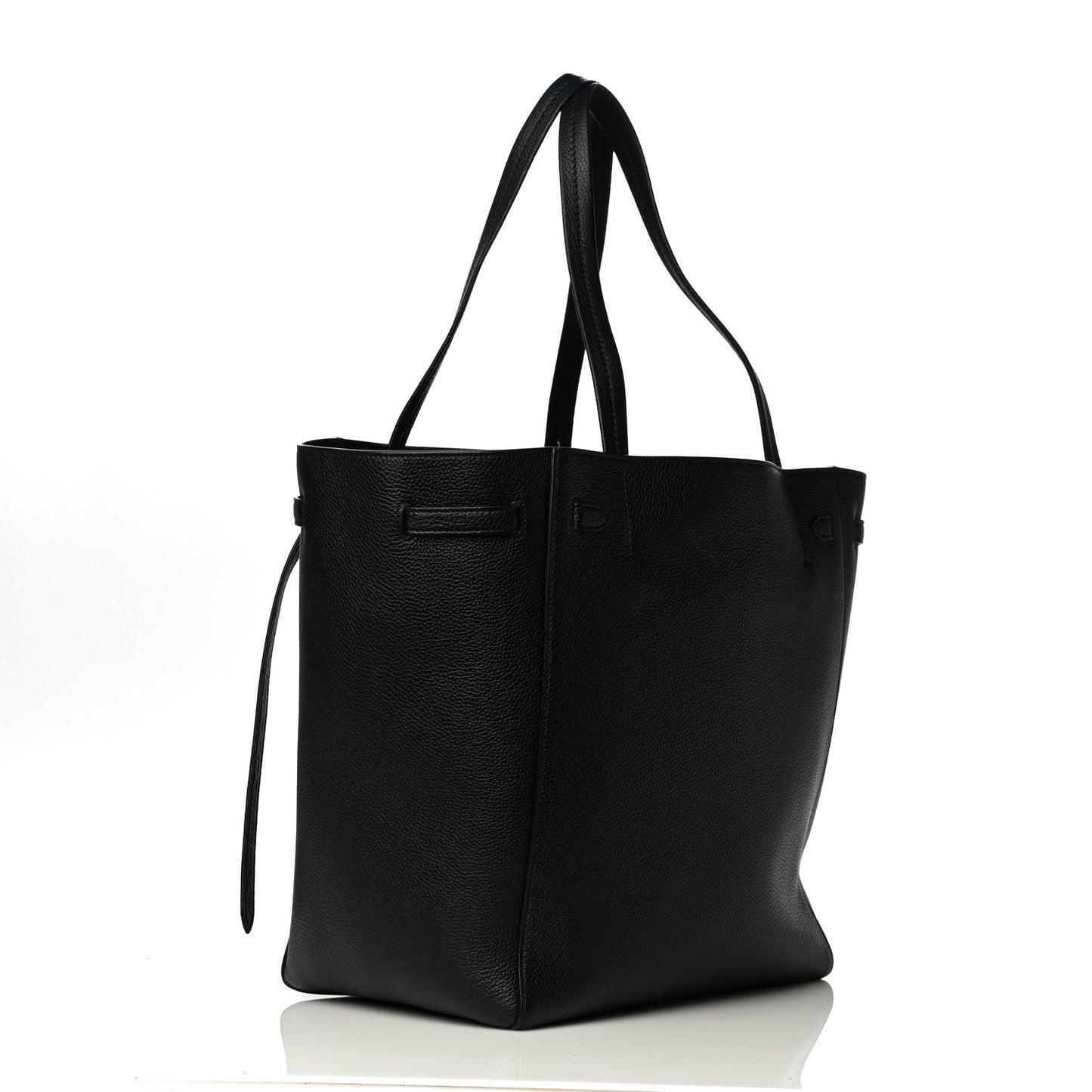 Soft Grained Calfskin Small Belt Cabas Phantom Black