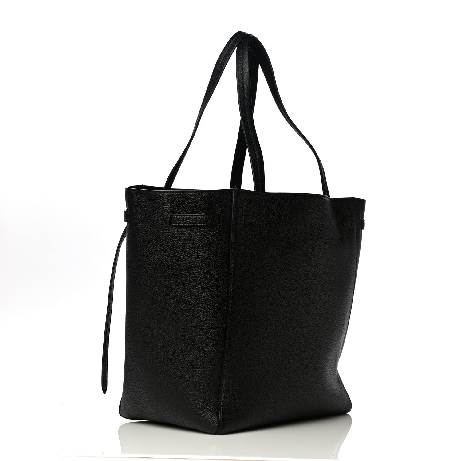 Celine Soft Grained Calfskin Small Belt Cabas Phantom Black 3 of 10