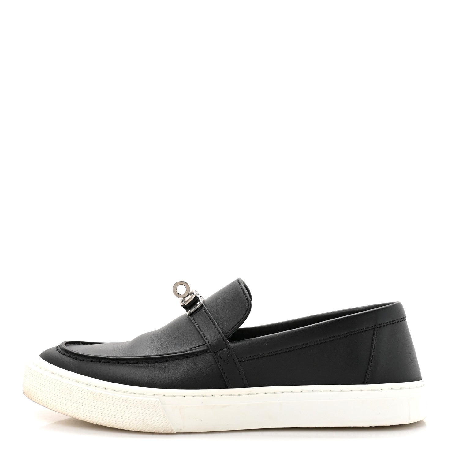 Hermes Calfskin Game Slip On Sneakers 38 Black 1 of 11
