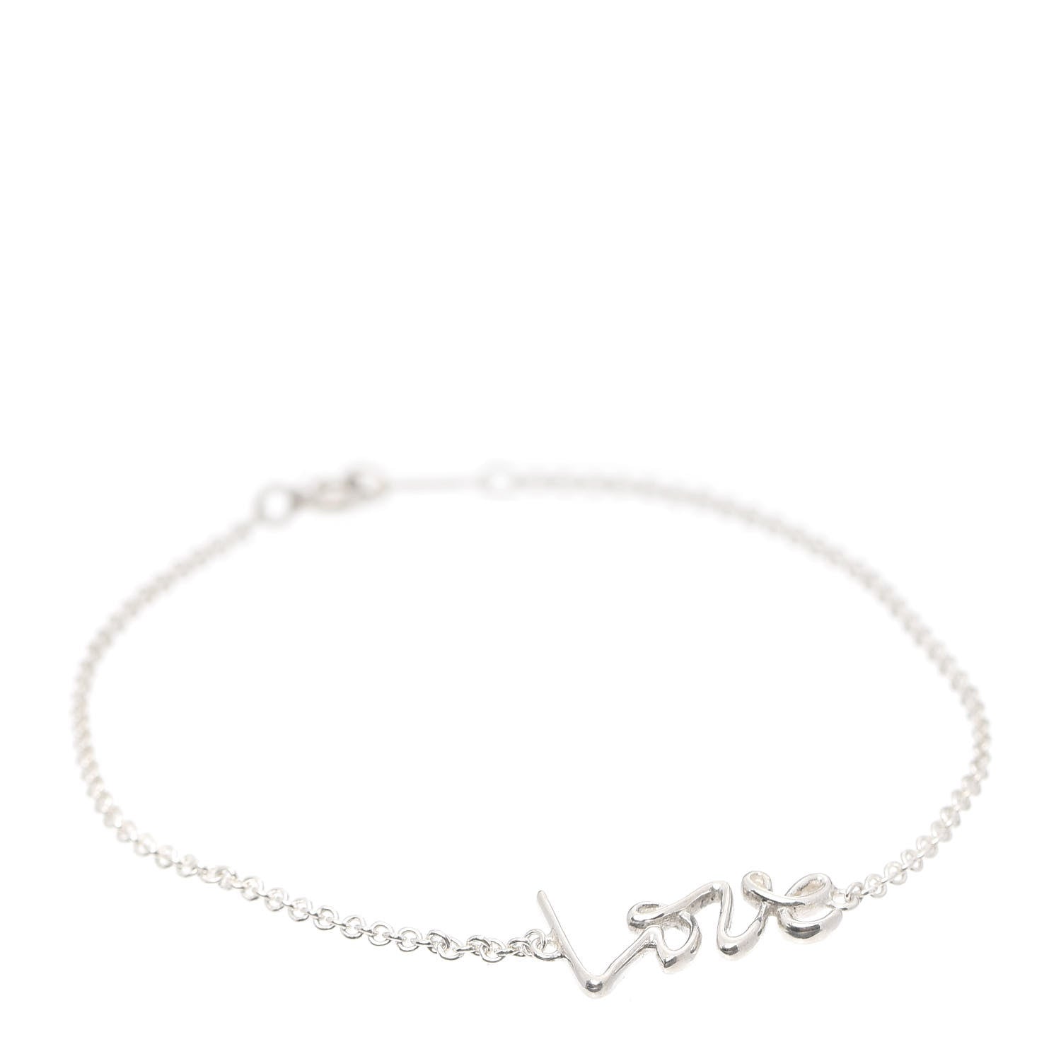 Tiffany Sterling Silver Graffiti Love Bracelet 1 of 5