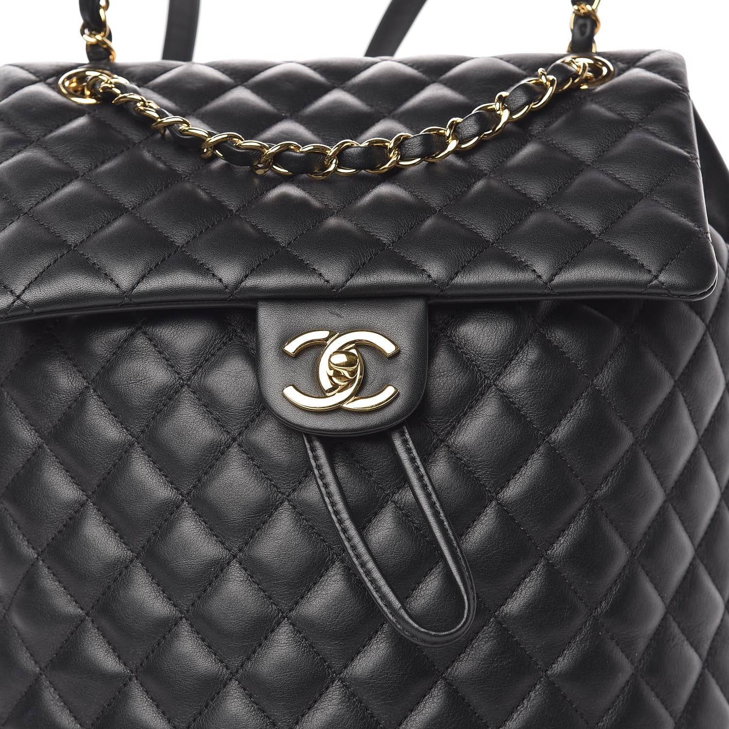 Chanel Calfskin Quilted Large Urban Spirit Backpack Black 8 of 10