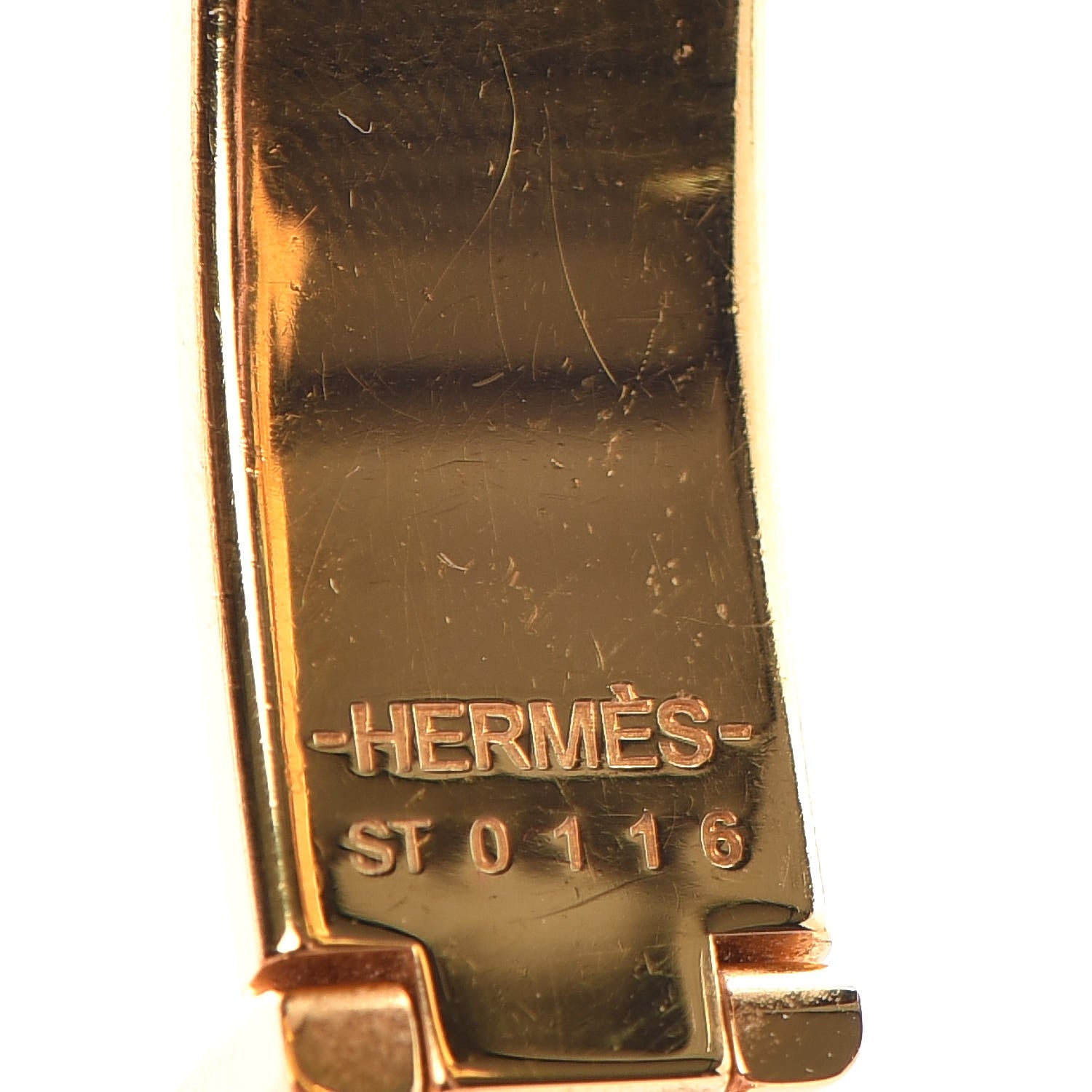 Hermes Enamel Narrow Clic Clac H Bracelet GM Orange 5 of 6