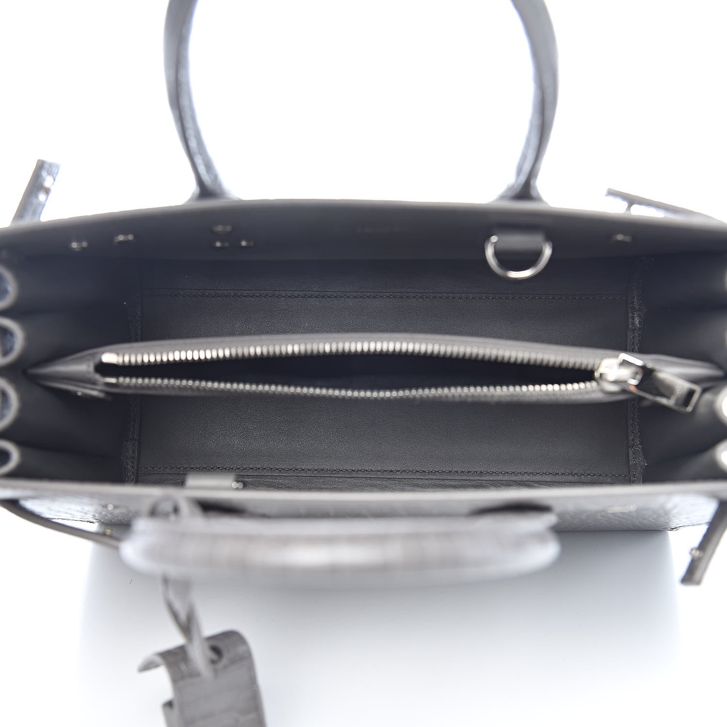 Saint Laurent Calfskin Crocodile Embossed Baby Sac De Jour Fog 5 of 9
