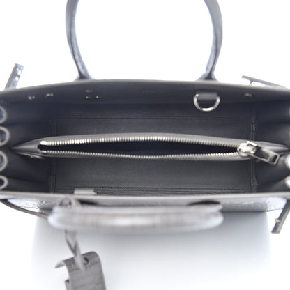 Saint Laurent Calfskin Crocodile Embossed Baby Sac De Jour Fog 5 of 9