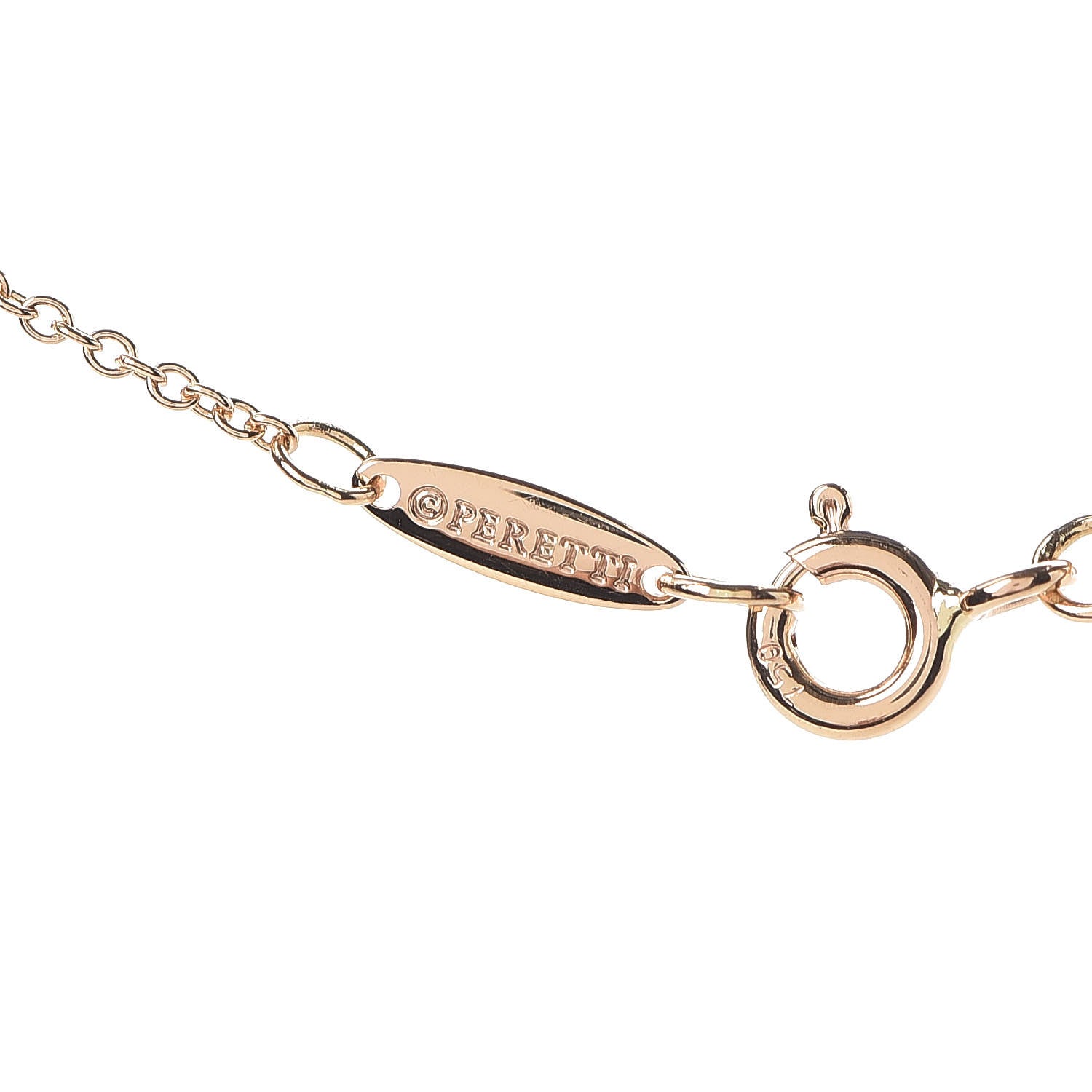 Tiffany 18K Rose Gold Diamond .03ct Elsa Peretti Diamonds by the Yard Pendant Necklace 4 of 8