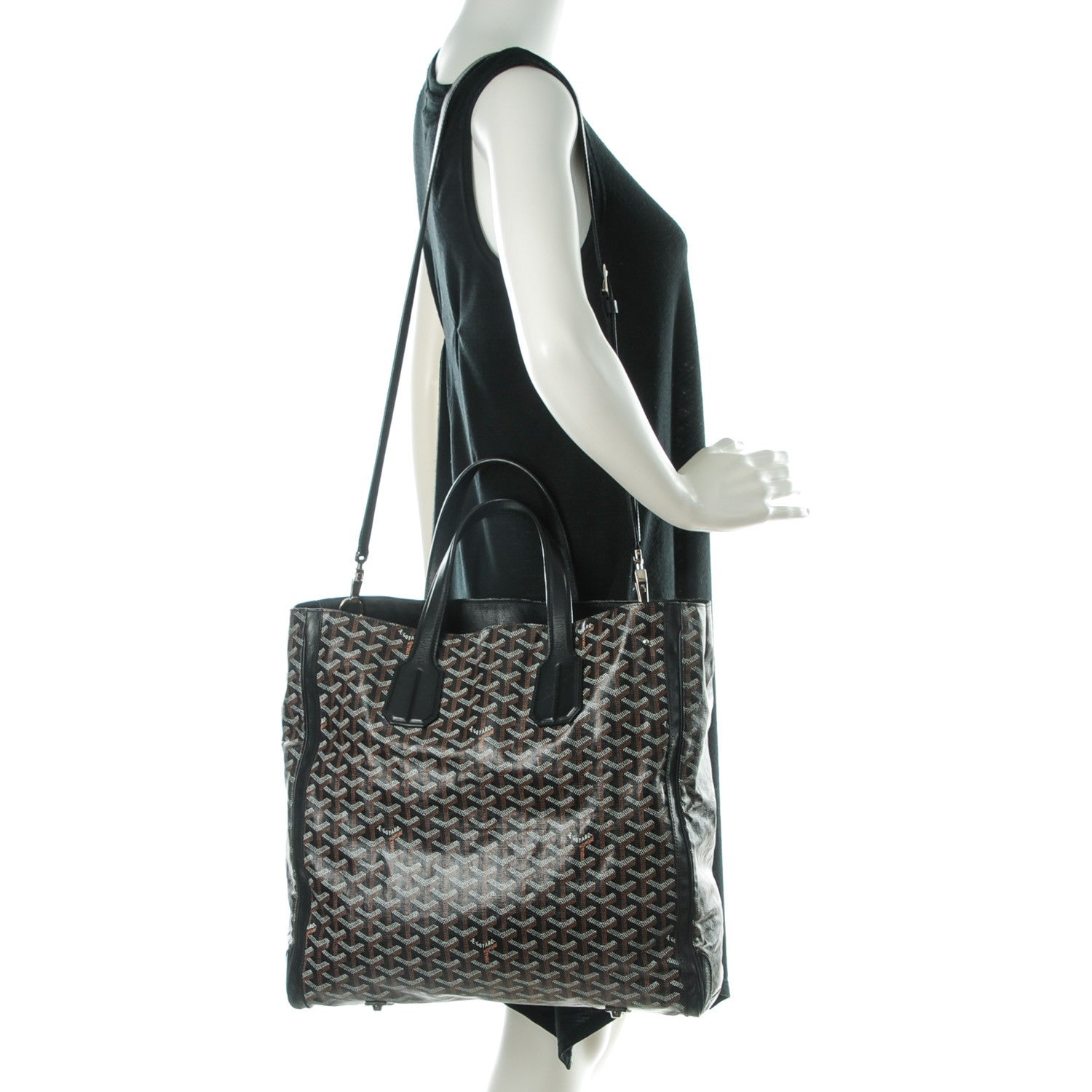 Goyard Goyardine Voltaire Tote Black 2 of 12