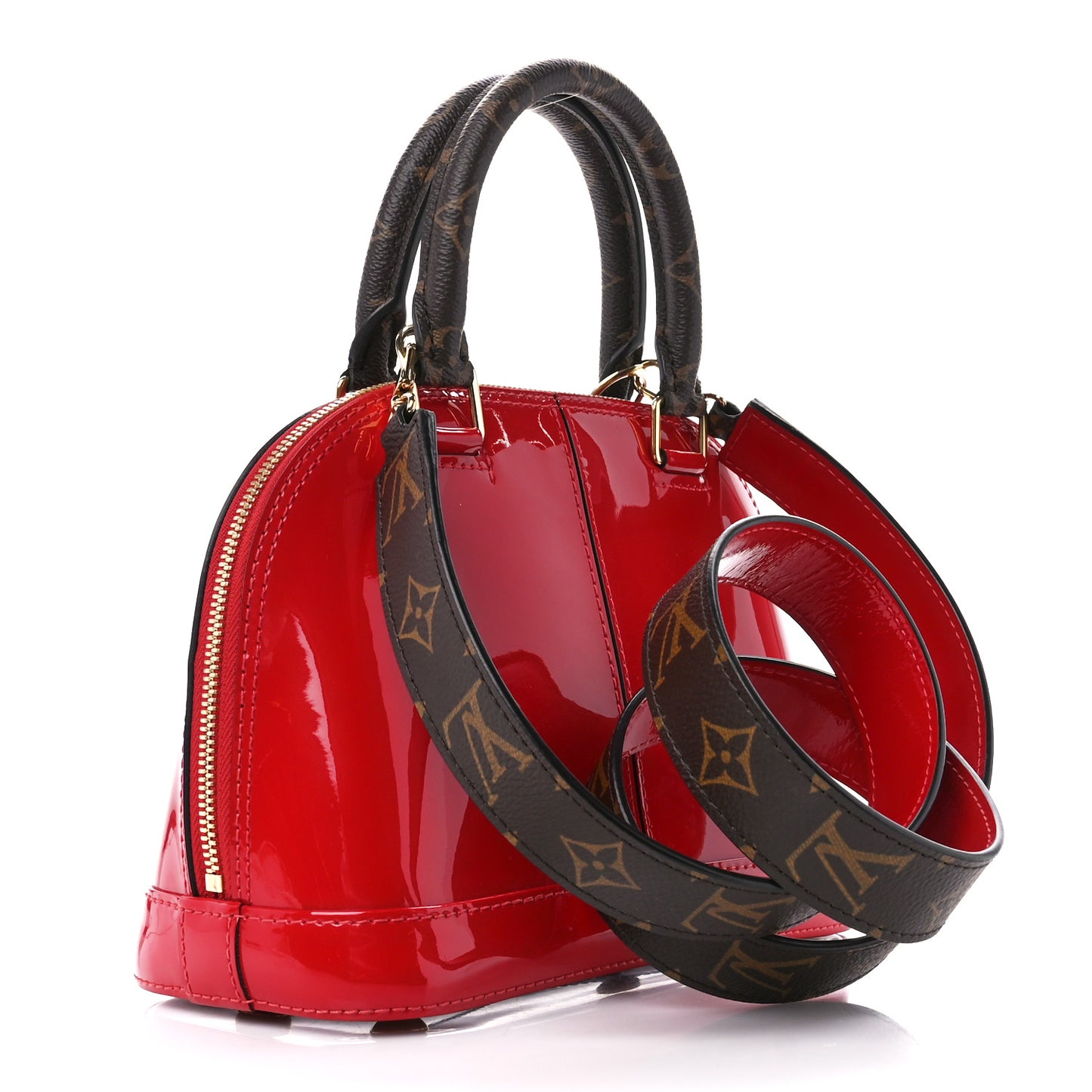 Patent Monogram Alma BB Scarlet
