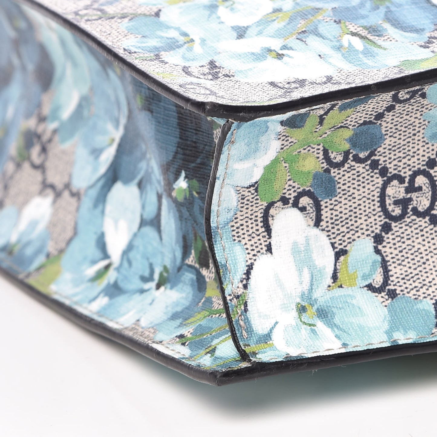 Soft GG Supreme Monogram Blooms Vertical Tote Blue