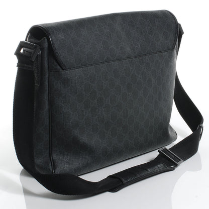 Gucci GG Plus Monogram Medium Flap Messenger Bag Black 3 of 8