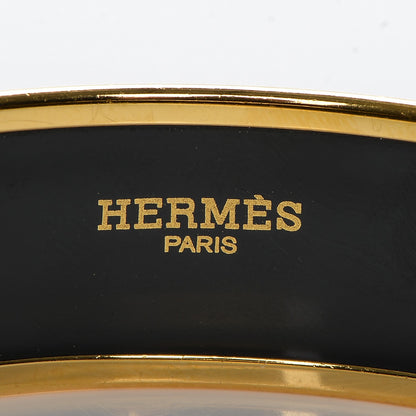 Hermes Enamel Printed Caleche Wide Bracelet 65 Orange 4 of 4