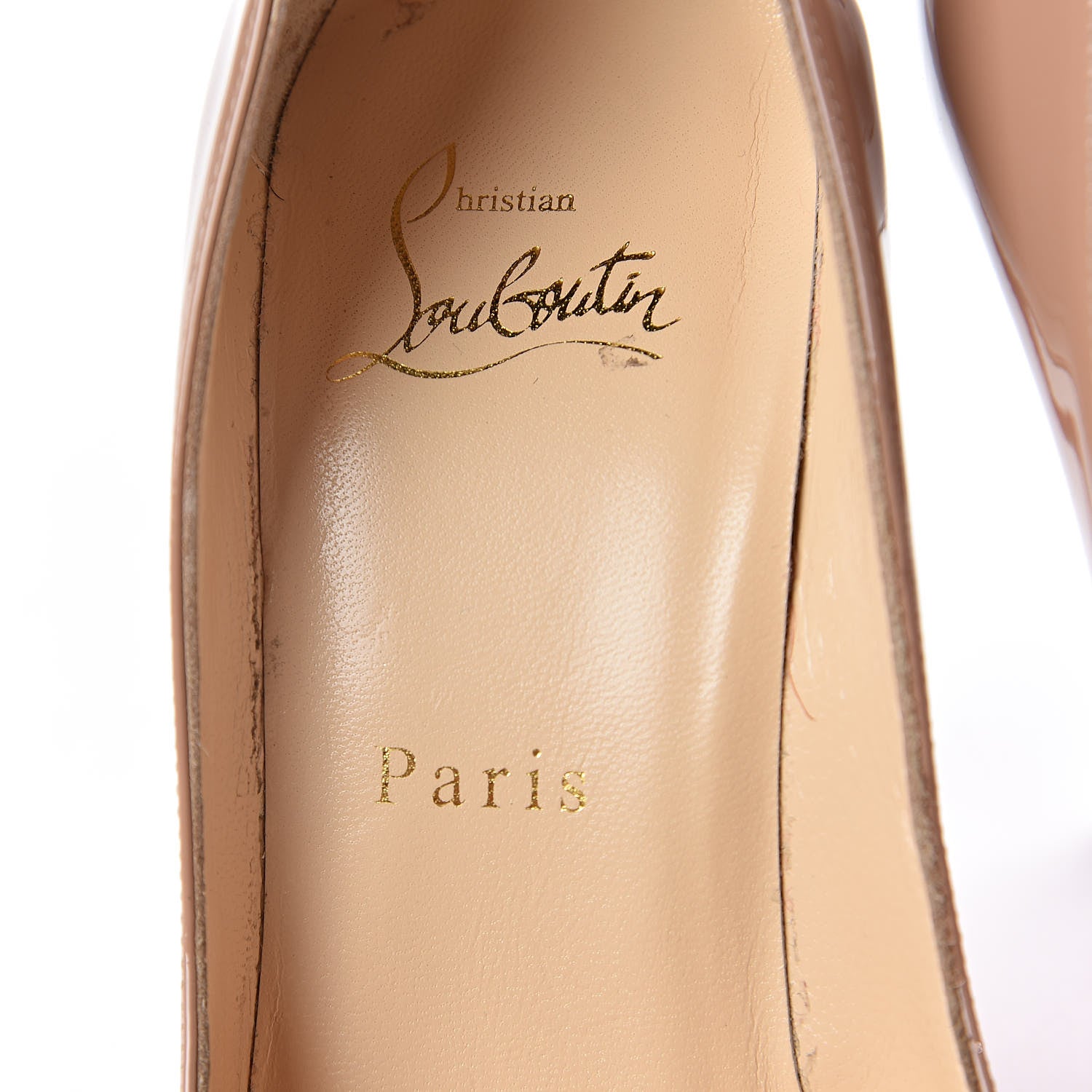 Christian Louboutin Patent Pigalle Follies 100 Pumps 36 Nude 9 of 14