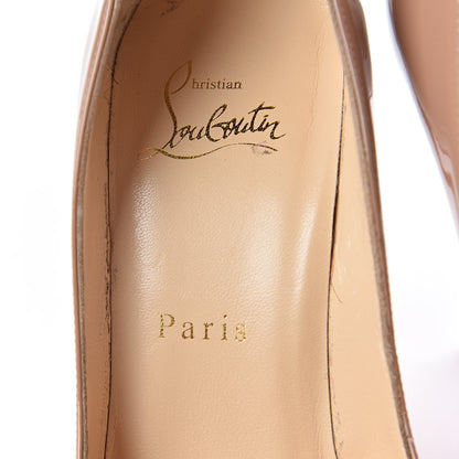Christian Louboutin Patent Pigalle Follies 100 Pumps 36 Nude 9 of 14