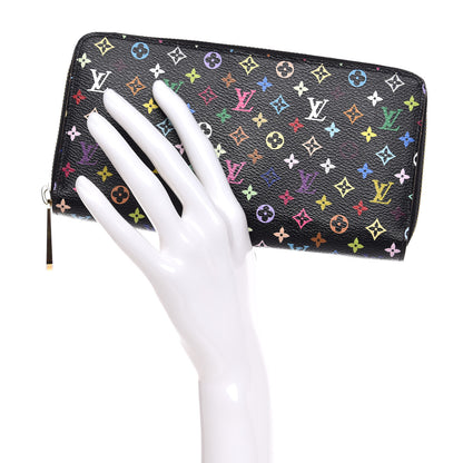 Louis Vuitton Monogram Multicolor Zippy Wallet Black Grenade 2 of 7