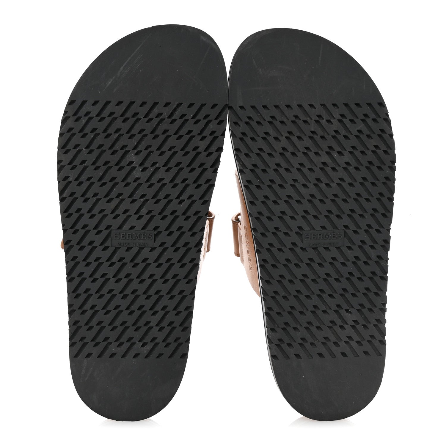 Hermes Calfskin Womens Chypre Sandals 38 Naturel 38 Naturel 6 of 10