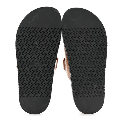 Hermes Calfskin Womens Chypre Sandals 38 Naturel 38 Naturel 6 of 10