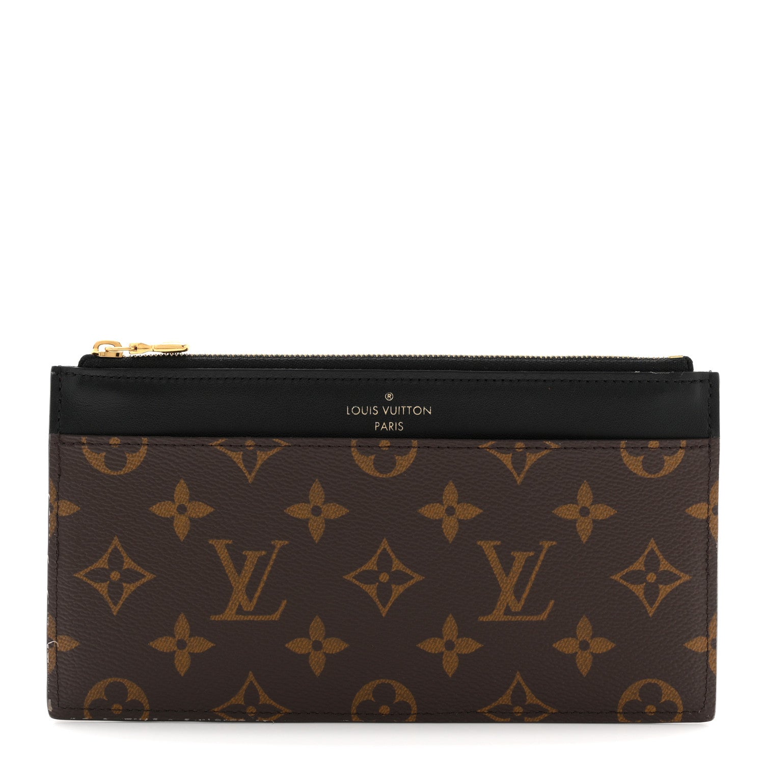 Louis Vuitton Monogram Slim Purse Black 1 of 7
