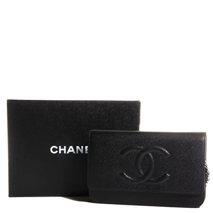 Chanel Caviar Timeless CC Wallet on Chain WOC Black 9 of 9