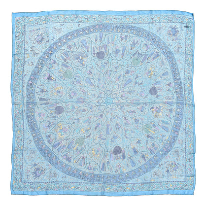 Hermes Silk Mousseline Avec L'Aimable Autorisation du Lalbhai Dalpatbhai Indology Shawl 140 1 of 3