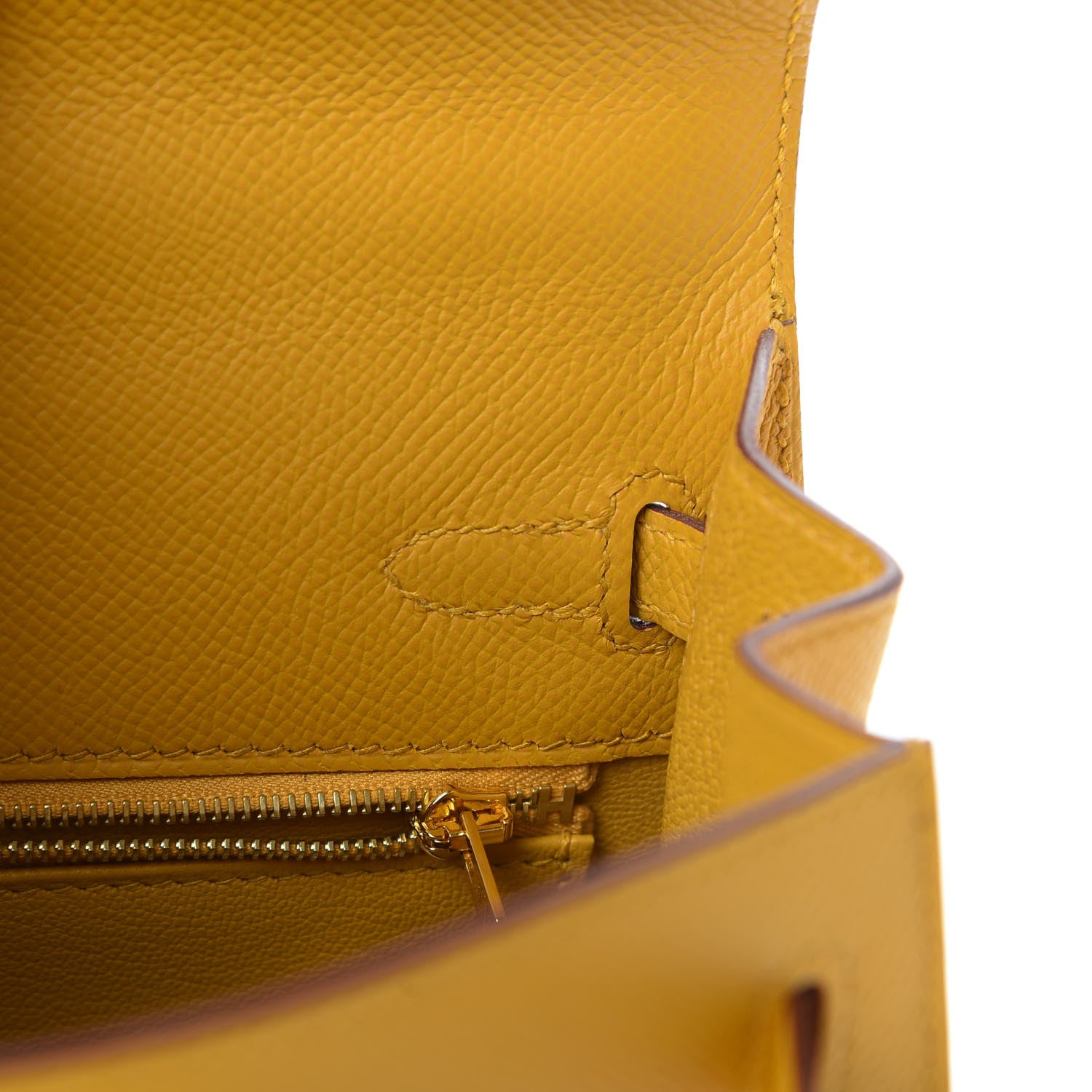 Hermes Epsom Kelly Sellier 25 Jaune Ambre 13 of 41