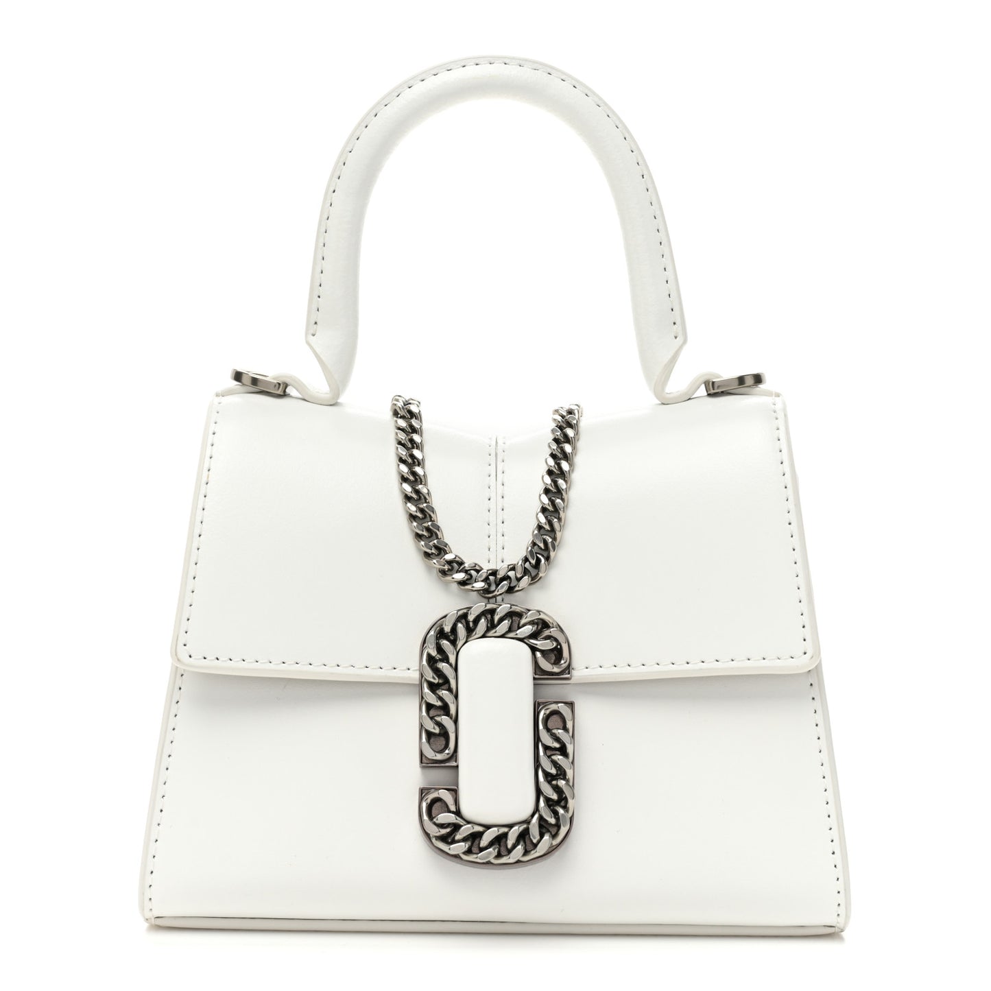 Calfskin Mini Saint Marc Top Handle White