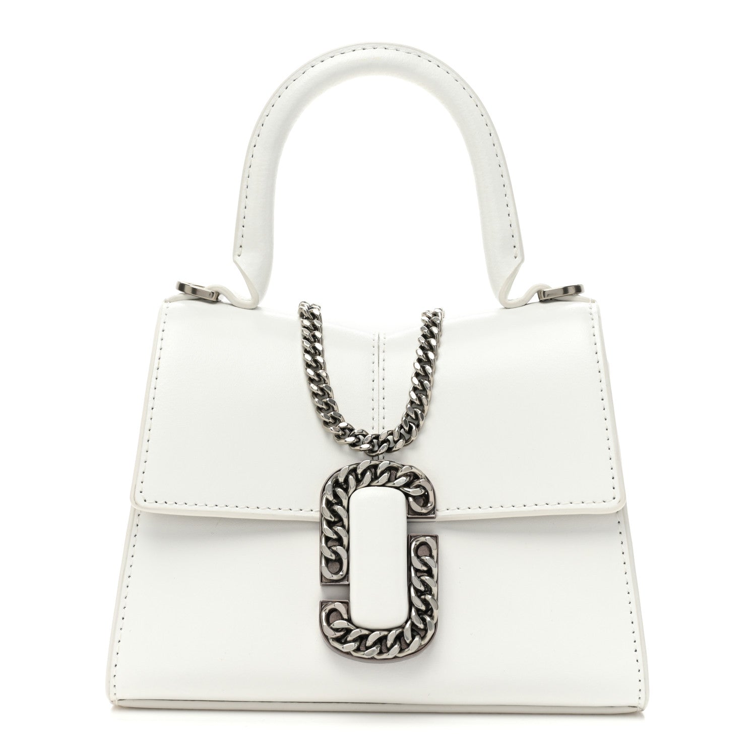 Marc Jacobs Calfskin Mini Saint Marc Top Handle White 1 of 11