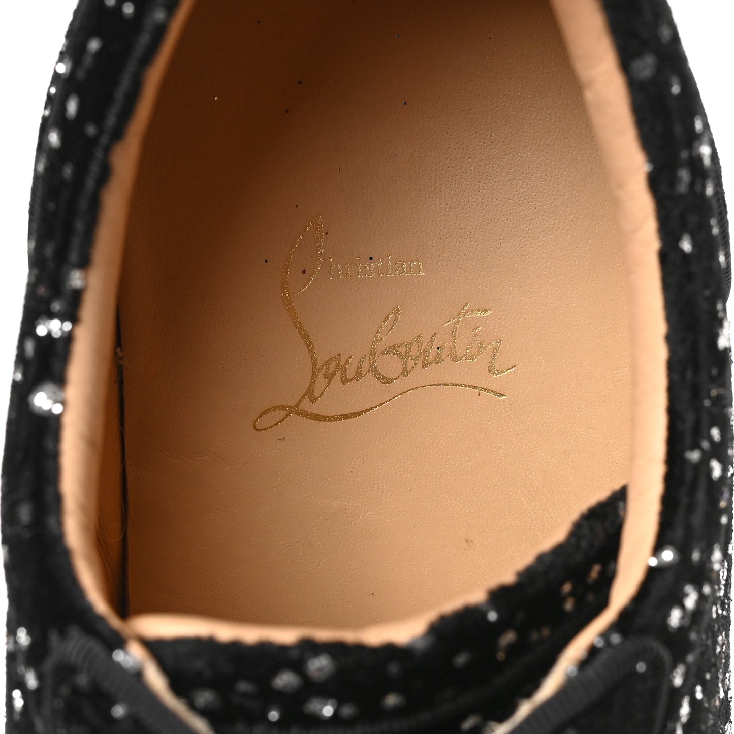 Velvet Glitter Men's Louis Junior Flat Sneakers 40 Black Silver