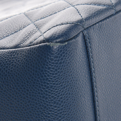 Chanel Caviar Quilted Grand Shopping Tote GST Dark Blue 8 of 11