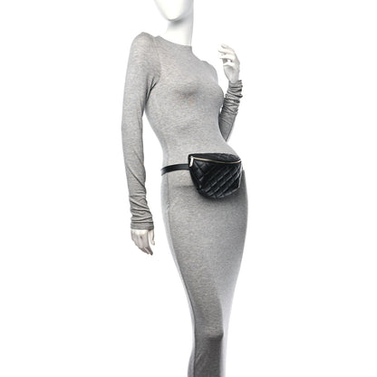 Chanel Calfskin Quilted Waist Belt Bag Black 2 of 11