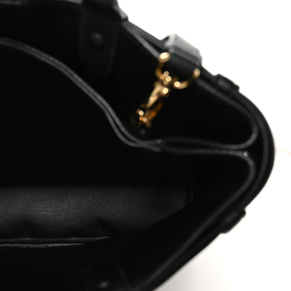 Prada Soft Grain Calfskin Large Buckle Bag With Belt Black 5 of 10