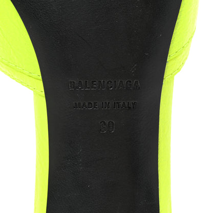 Balenciaga Agneau Arena Cagole 50mm Slide Sandals 39 Fluo Yellow 8 of 10