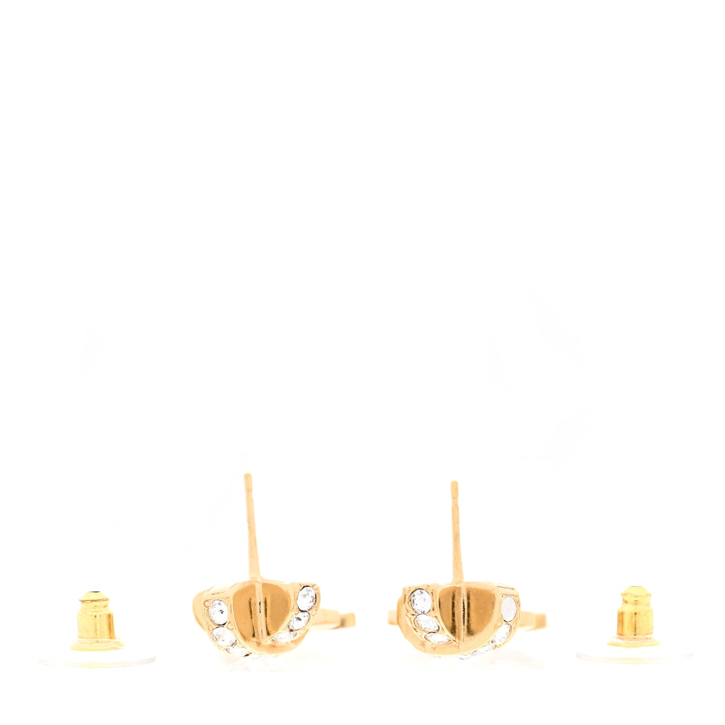 Crystal CC X Drop Earrings Gold