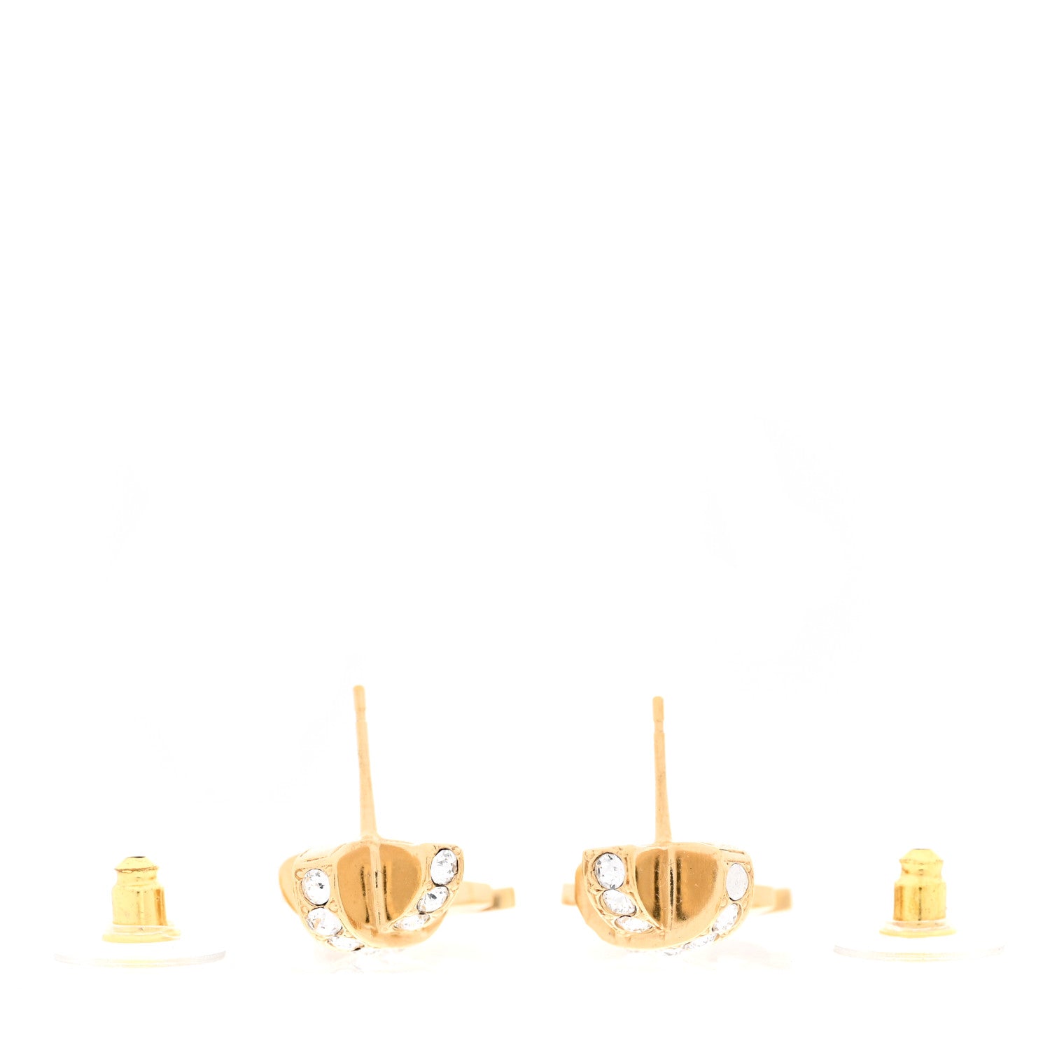 Chanel Crystal CC X Drop Earrings Gold 3 of 6