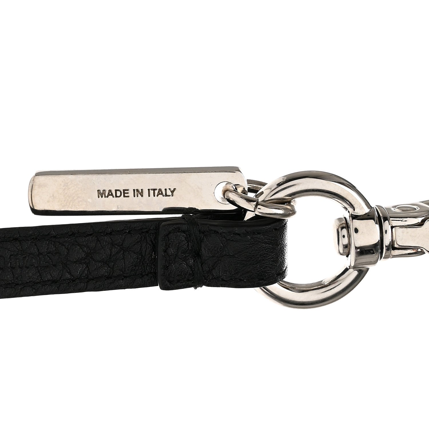 Fendi Grained Calfskin Dice Bag Charm Coin Case White Black 4 of 4