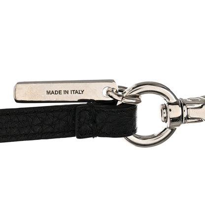 Fendi Grained Calfskin Dice Bag Charm Coin Case White Black 4 of 4