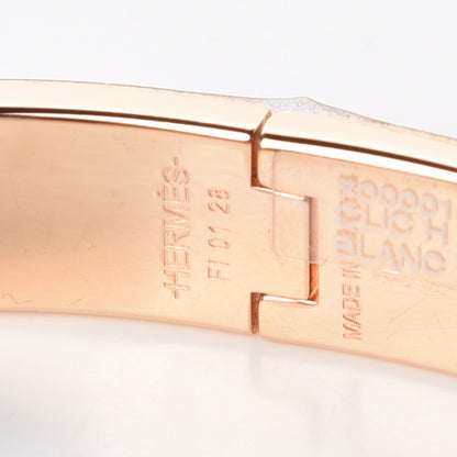 Hermes Enamel Narrow Clic Clac H Bracelet GM White 5 of 7