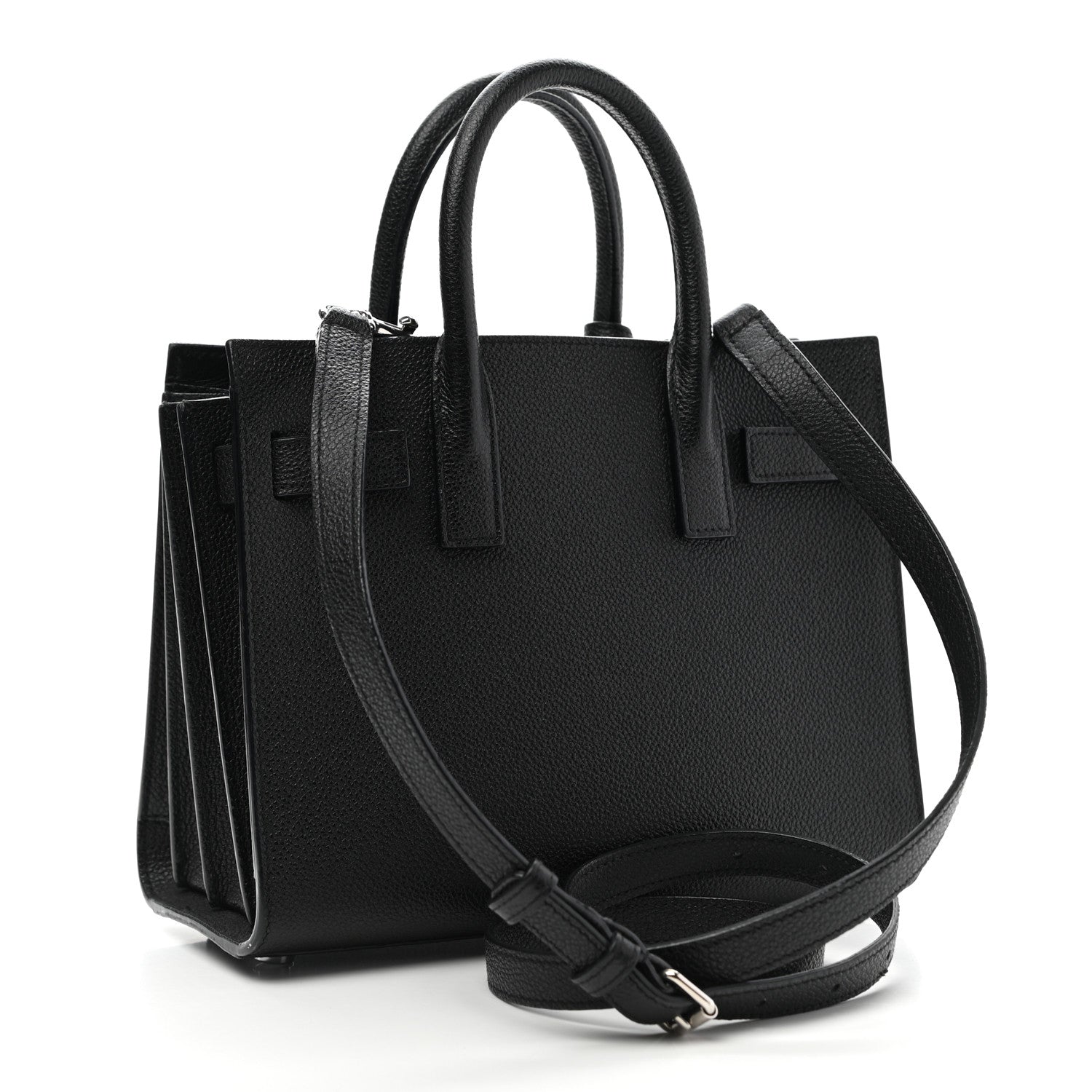 Saint Laurent Grained Calfskin Nano Sac De Jour Black 2 of 15