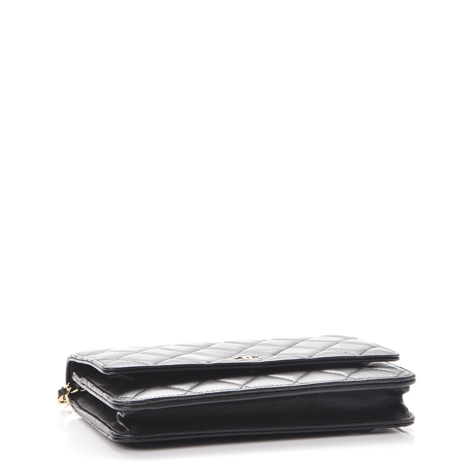 Chanel Lambskin Quilted Wallet On Chain WOC Black 4 of 9
