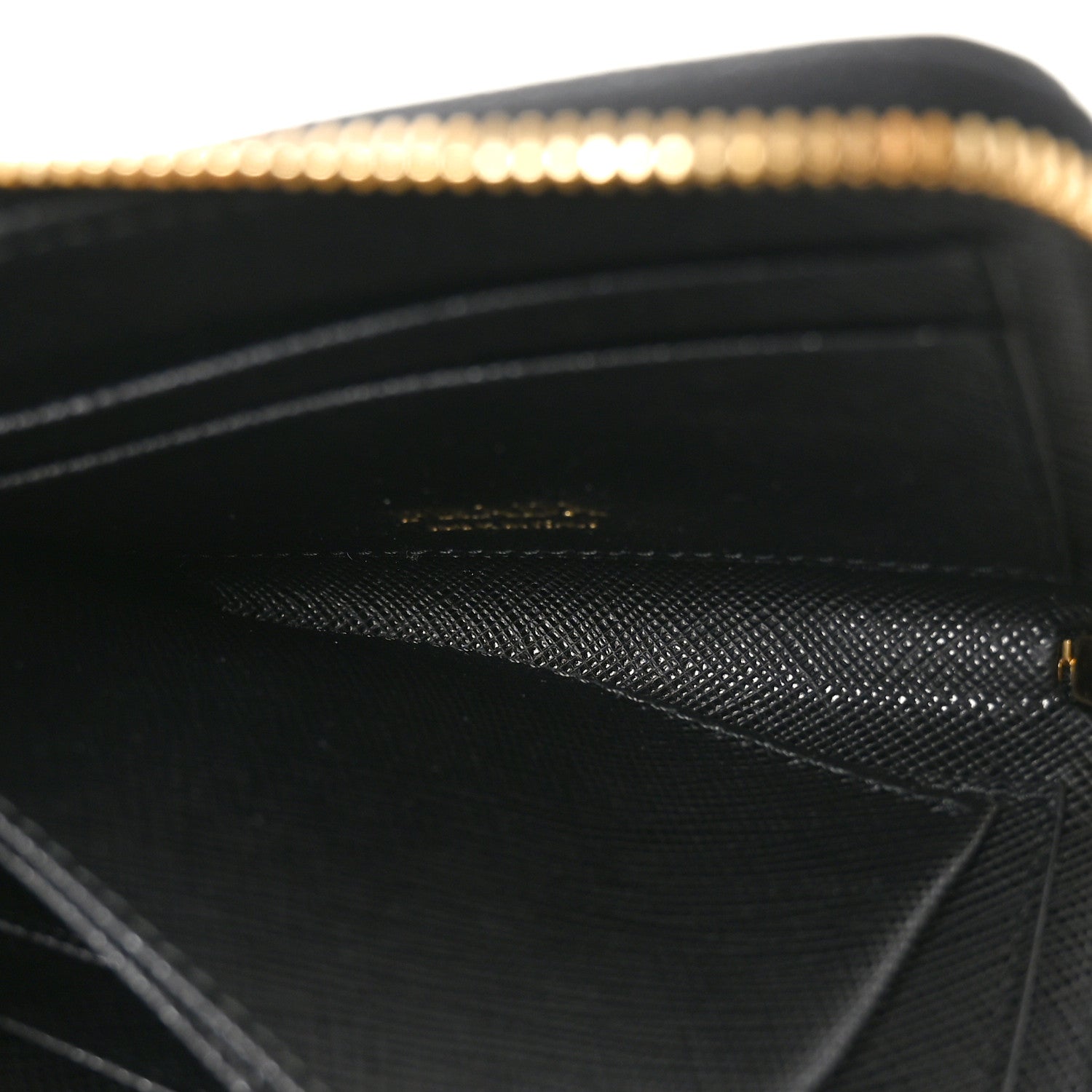 Prada Saffiano Small Triangle Wallet Black 5 of 7