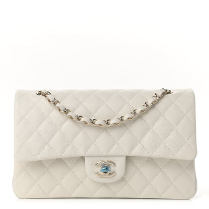 Chanel Caviar Quilted Medium Double Flap White 1 of 10