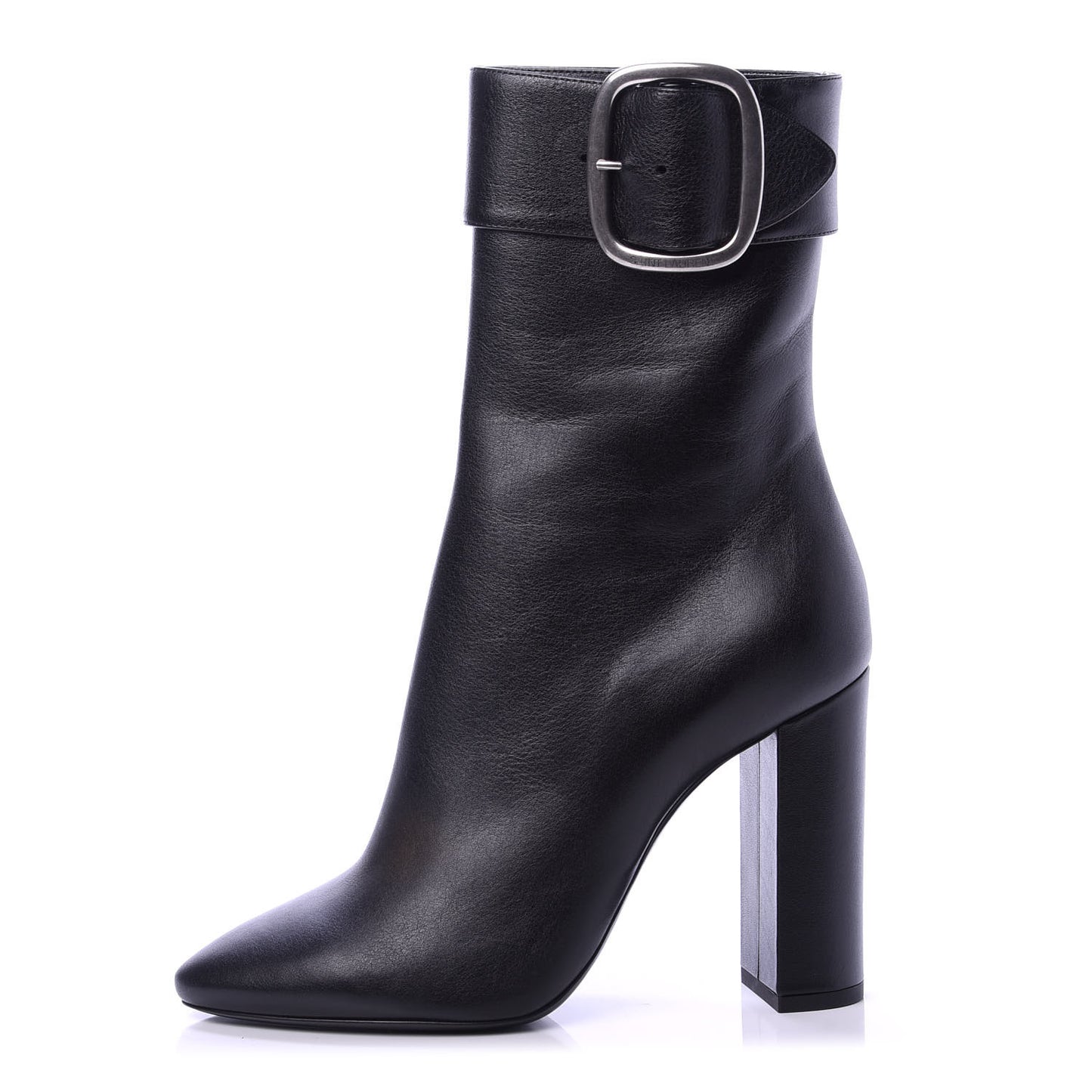 Calfskin Joplin Buckle Booties 39 Black