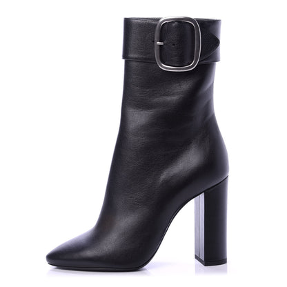 Saint Laurent Calfskin Joplin Buckle Booties 39 Black 1 of 11
