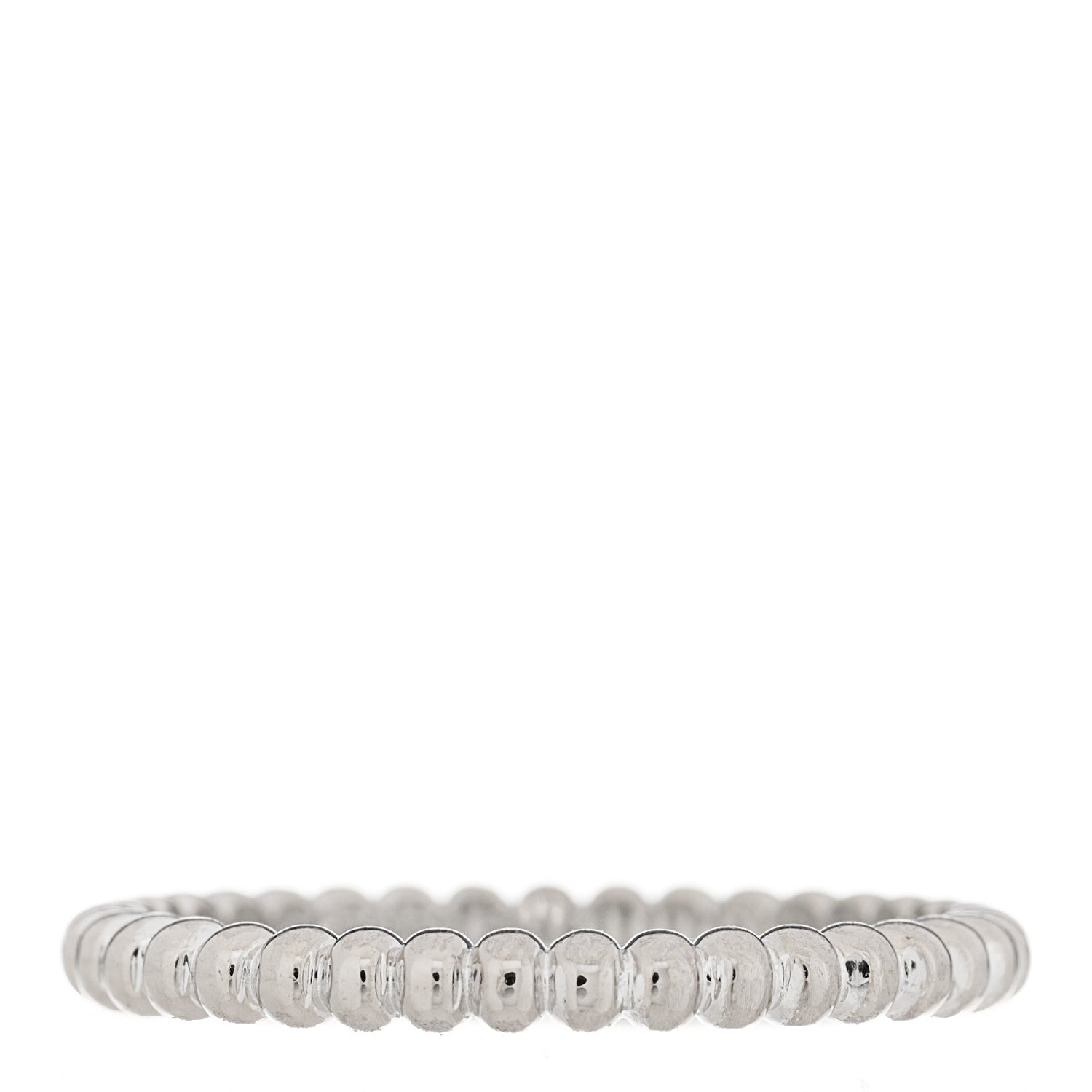 Van Cleef & Arpels 18K White Gold Small Perlee Ring 53 6.25 3 of 4