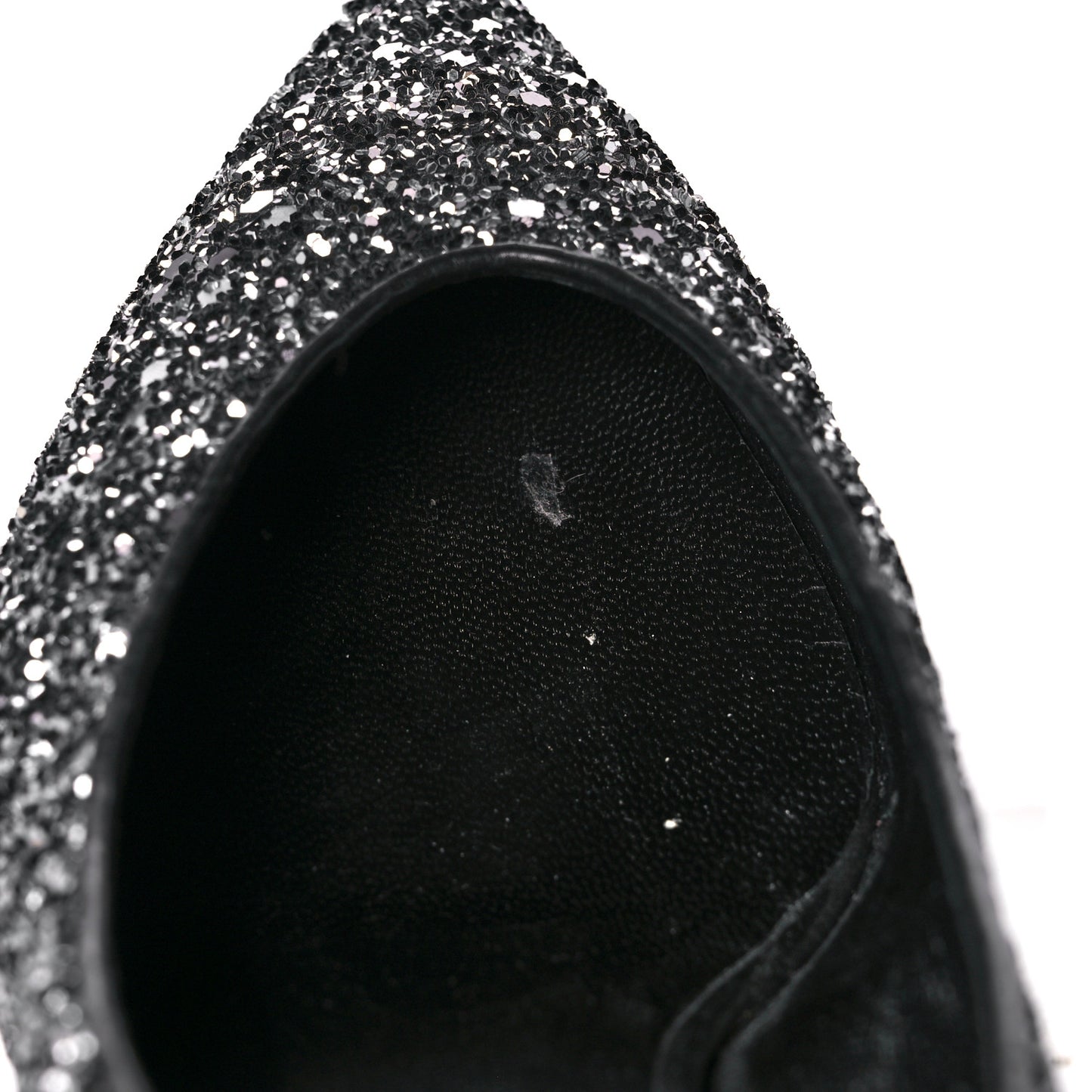 Charlotte Glitter Point-toe Kitten-Heel Pumps 36 Black