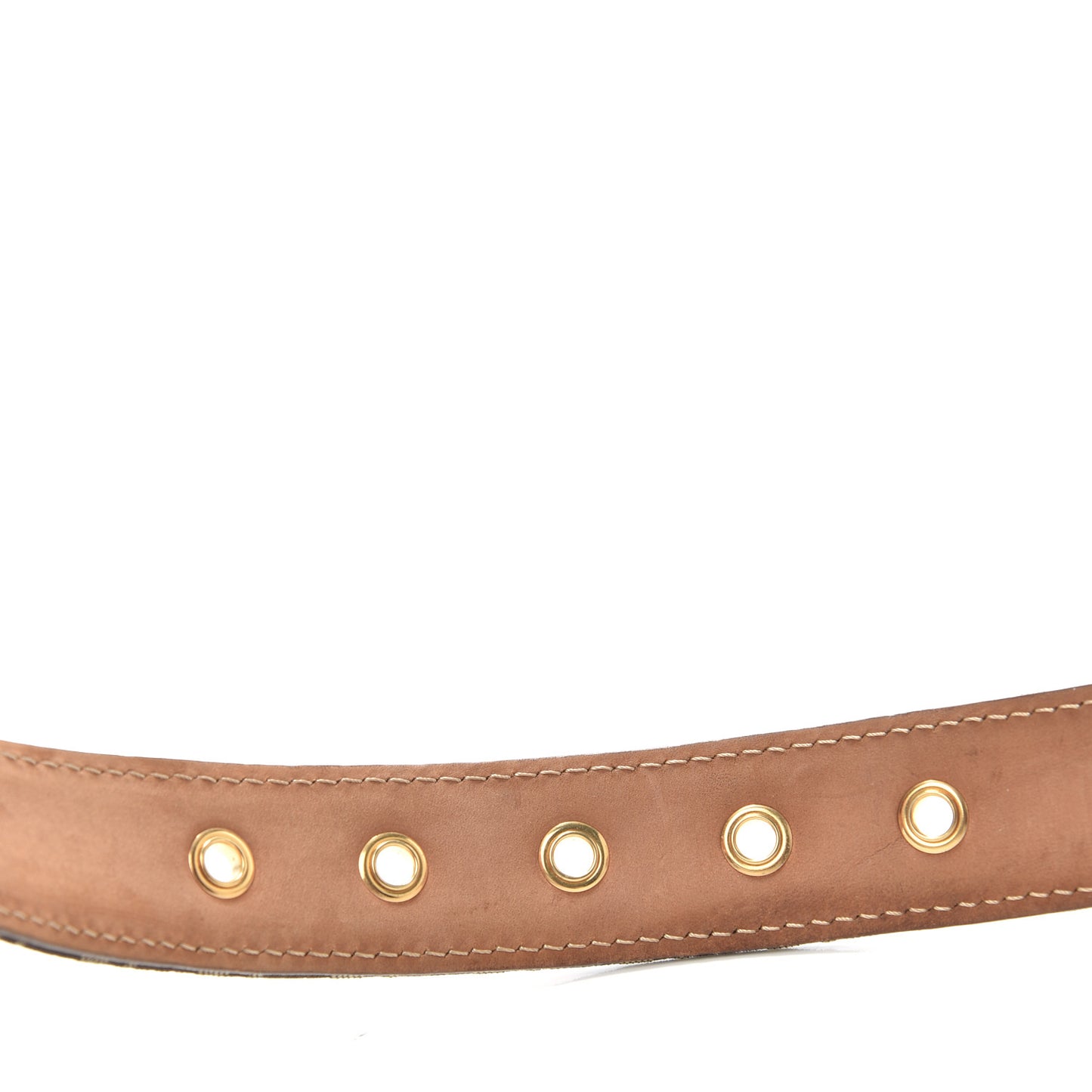 Fabric Calfskin FF Belt 80 32 Tobacco