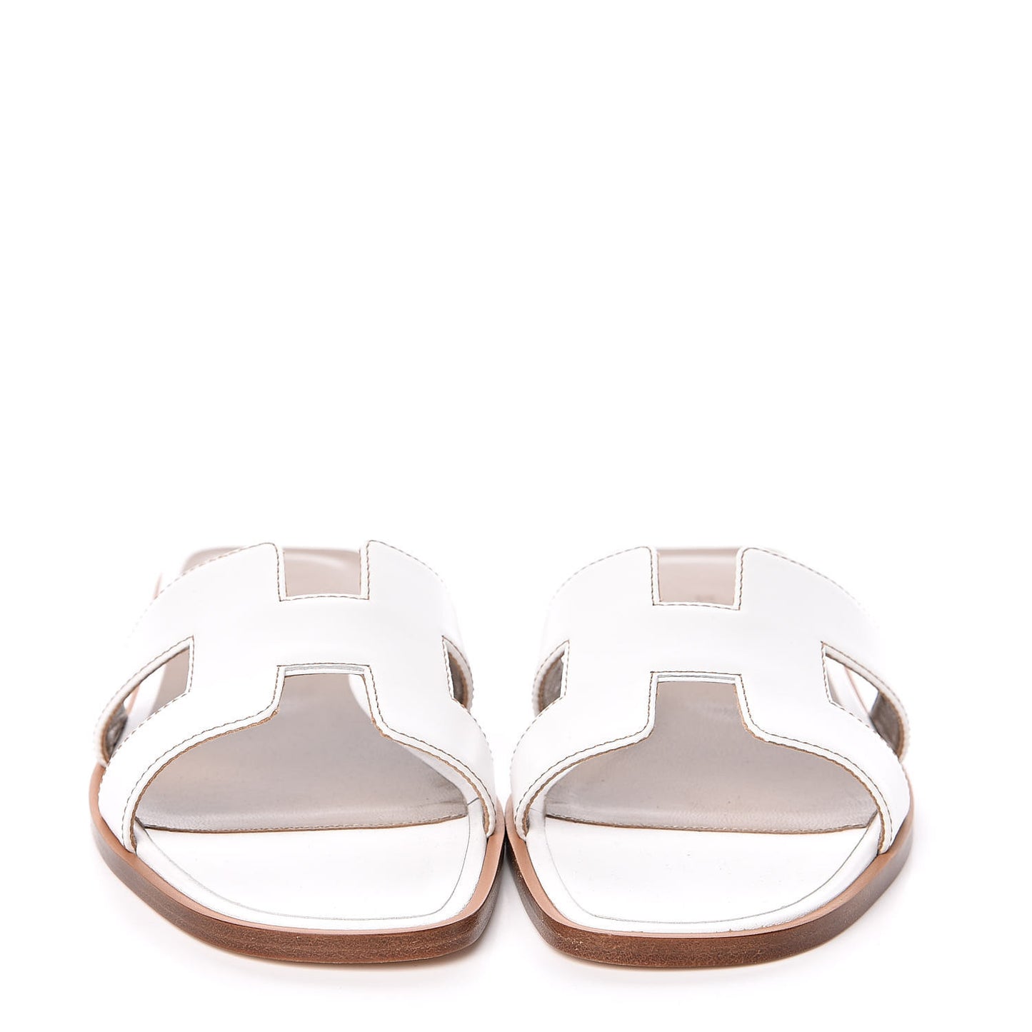 Box Calfskin Oran Sandals 36.5 White
