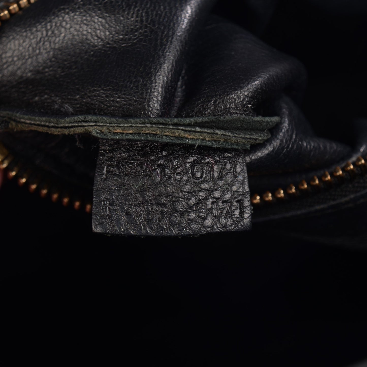 Calfskin Denim Mini Luggage Black Navy
