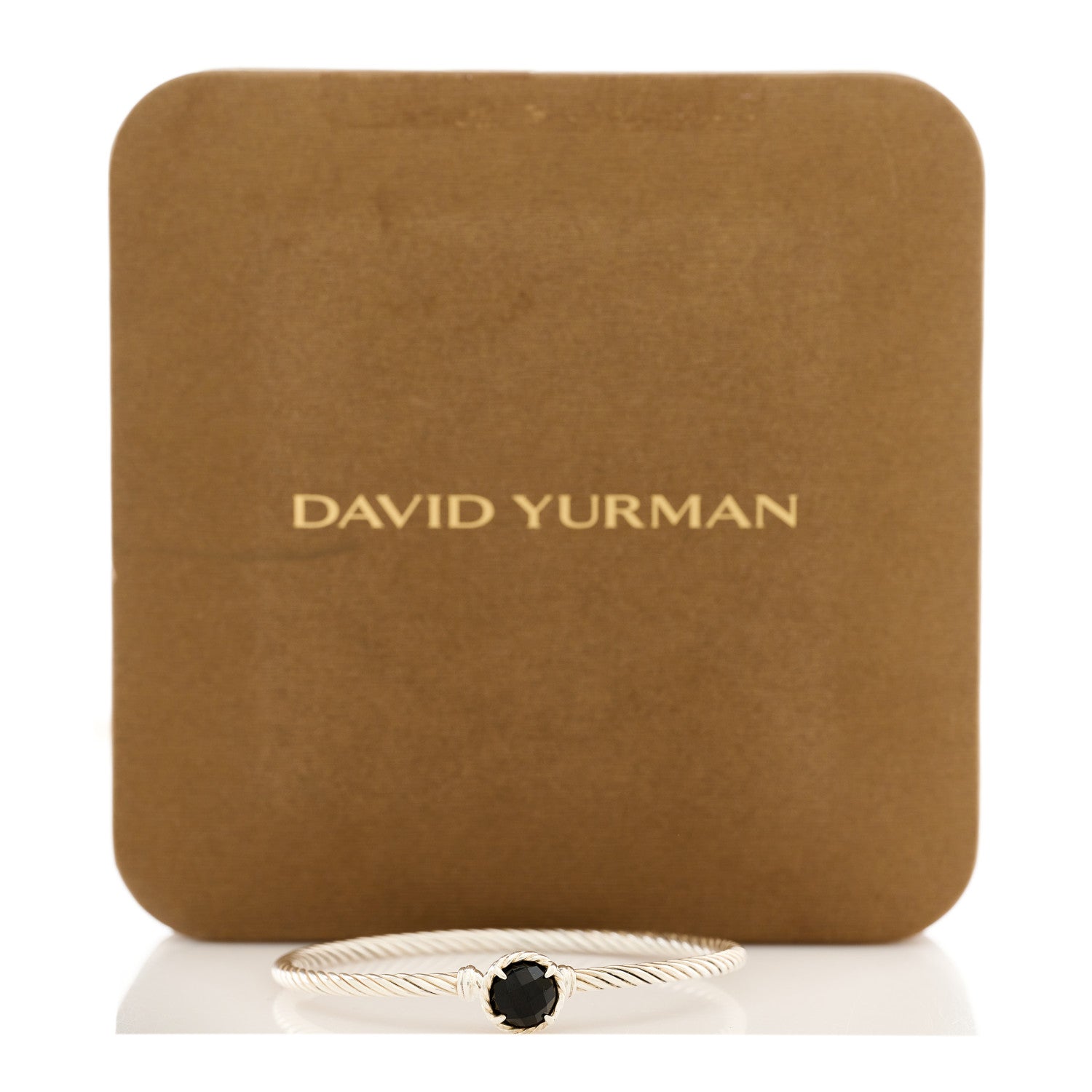 David Yurman Sterling Silver Black Onyx 3mm Chatelaine Bracelet 4 of 4