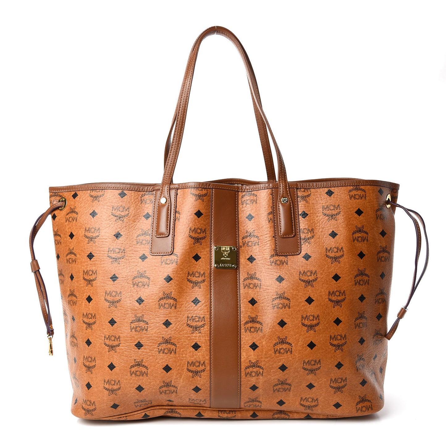 Visetos Large Liz Reversible Shopper Tote Cognac